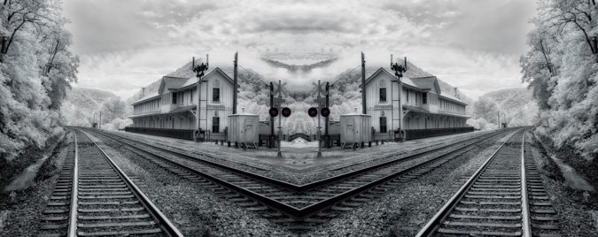 Train Station, Thurmond, West Virginia - Mirror Image