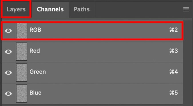 RGB Channel and Layers Tab